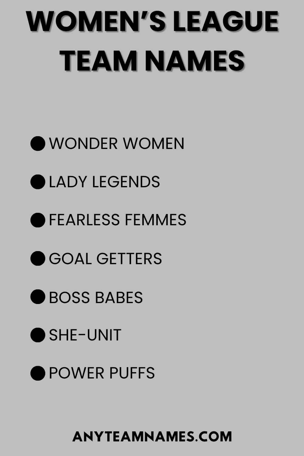 Women’s League Team Names