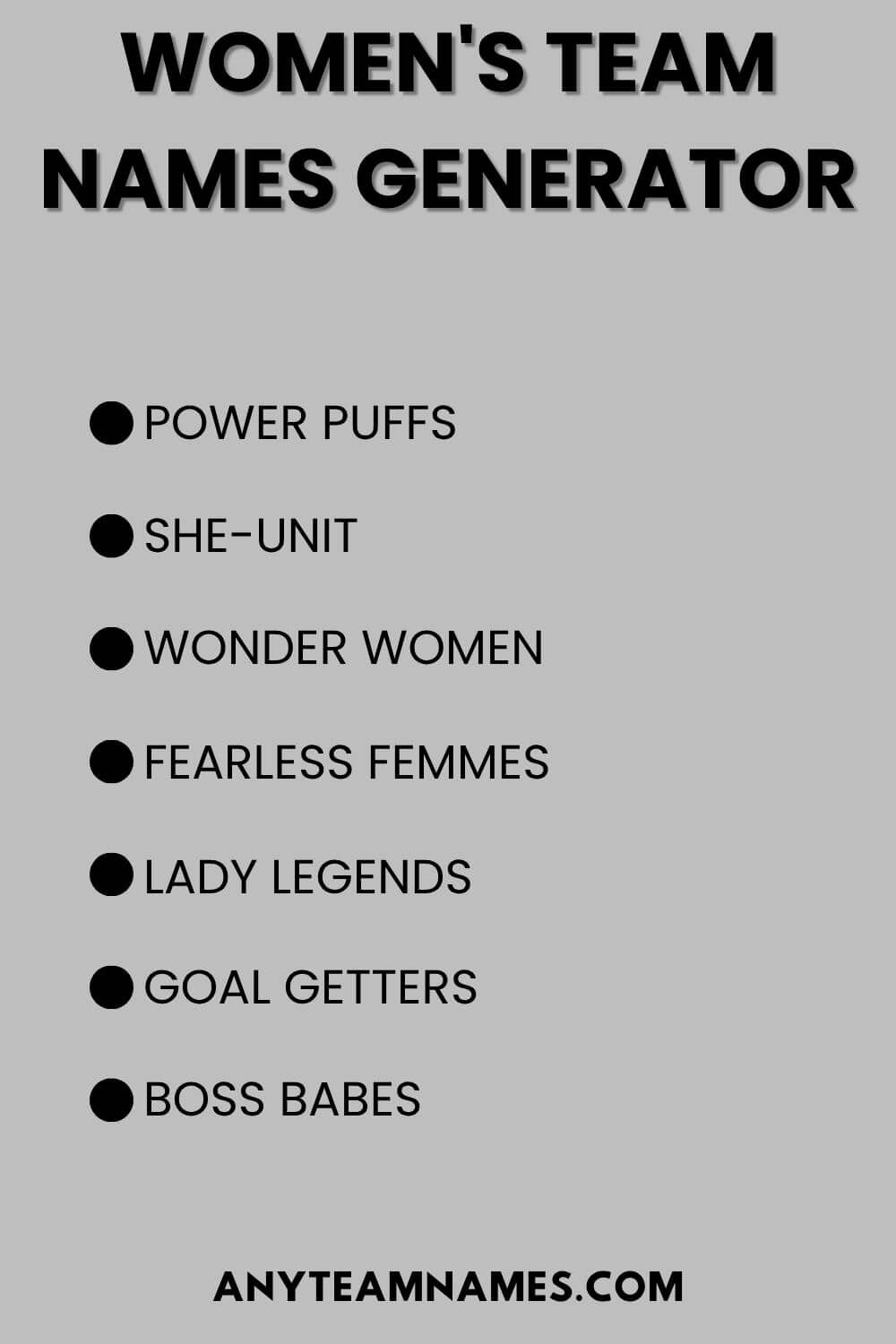 Women's Team Names Generator