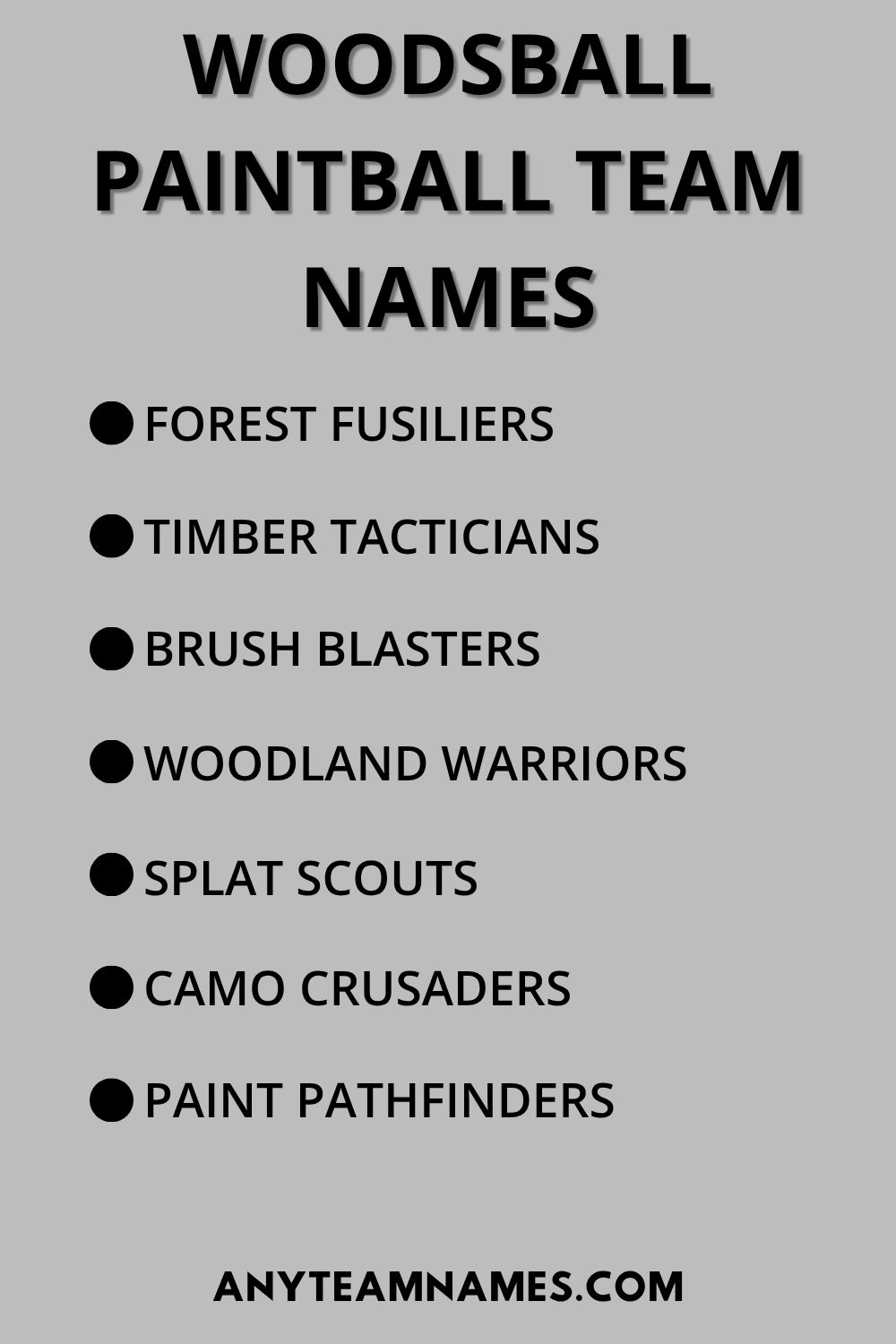 350+ Cool Paintball Team Names to Dominate the Field Woodsball Paintball Team Names