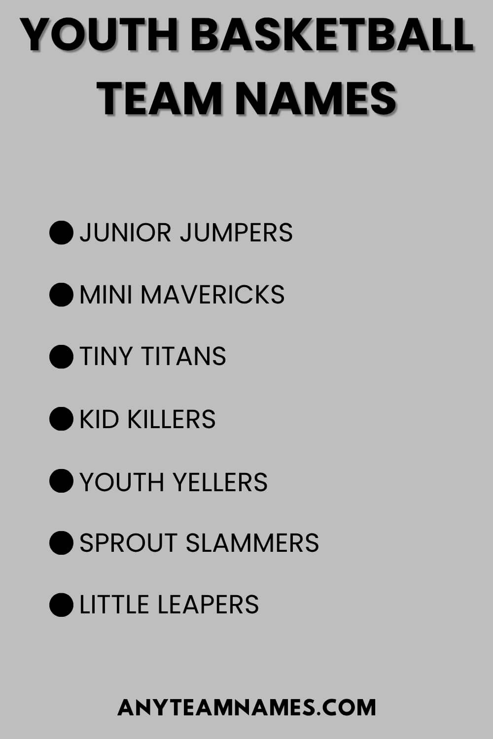 Youth Basketball Team Names