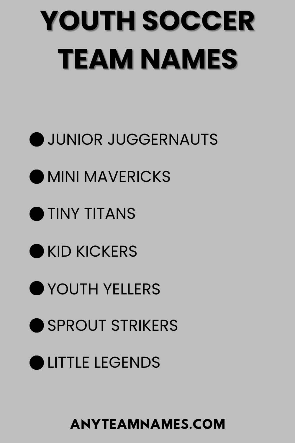 Youth Soccer Team Names
