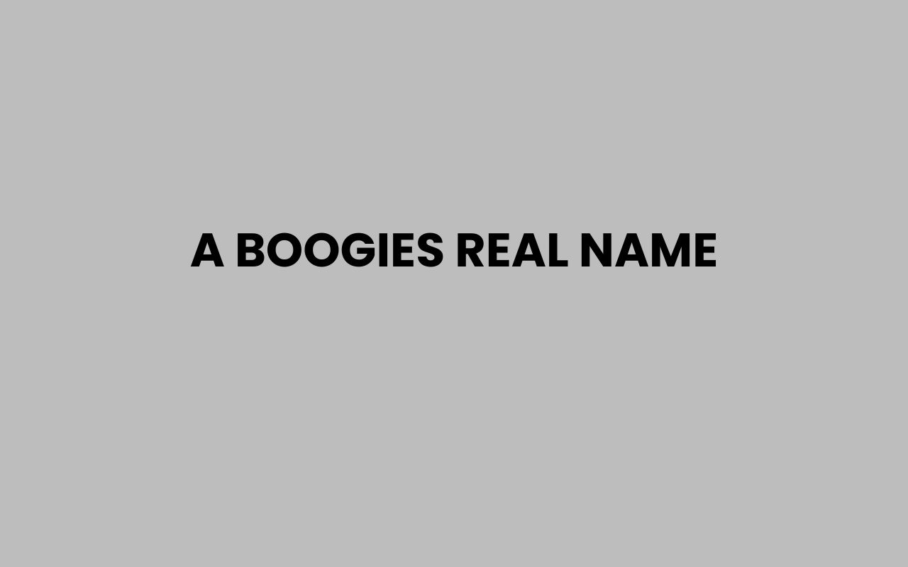 a boogies real name