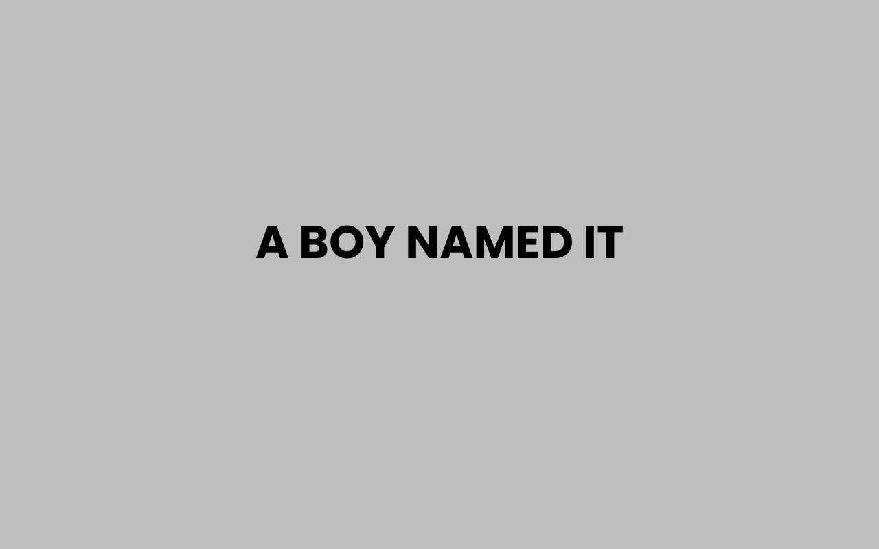 a boy named it