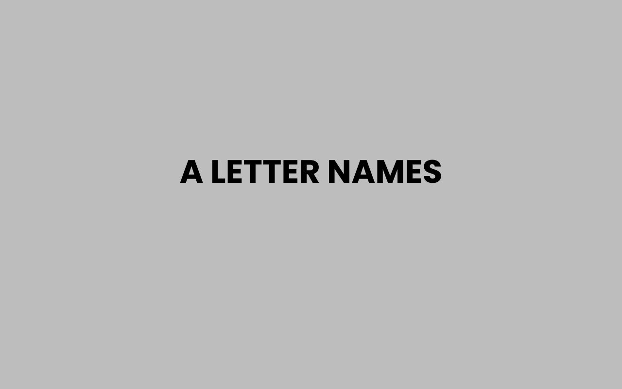 a letter names