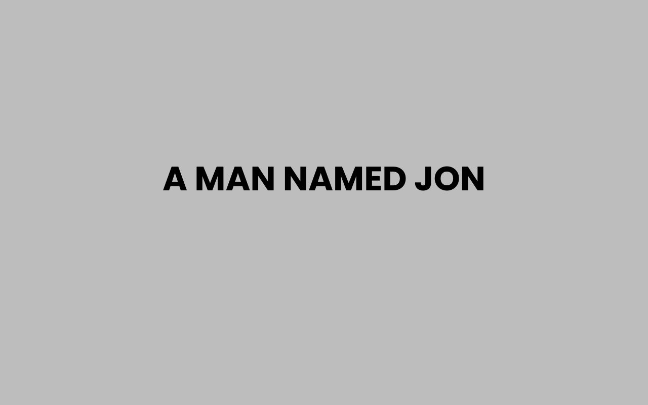 a man named jon