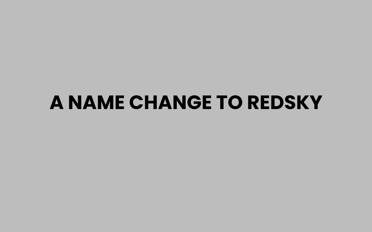 a name change to redsky