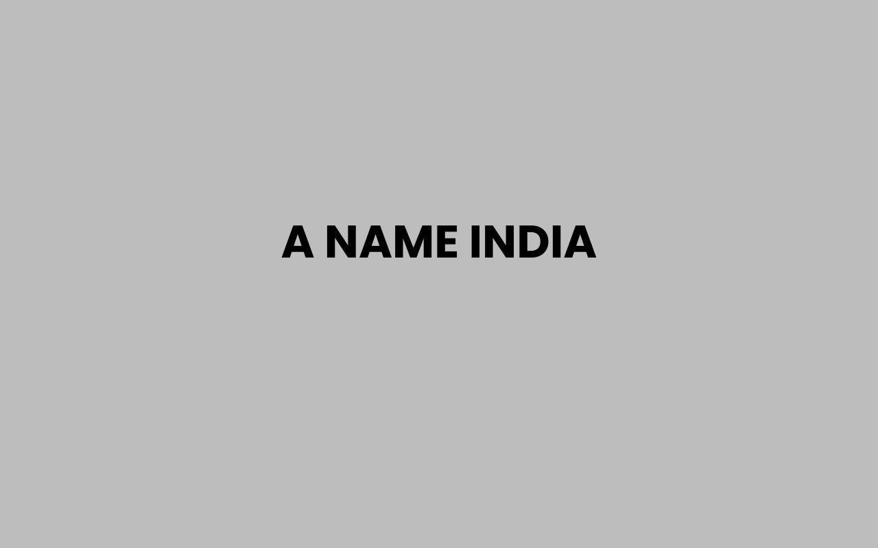 a name india