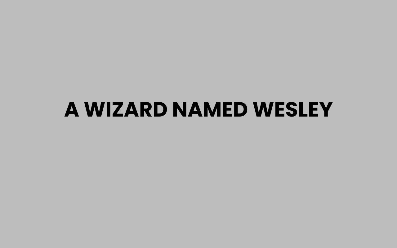a wizard named wesley