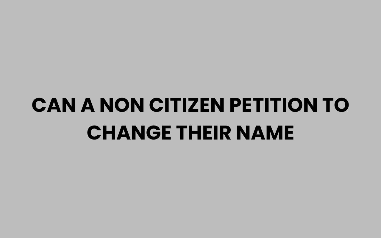 can a non citizen petition to change their name