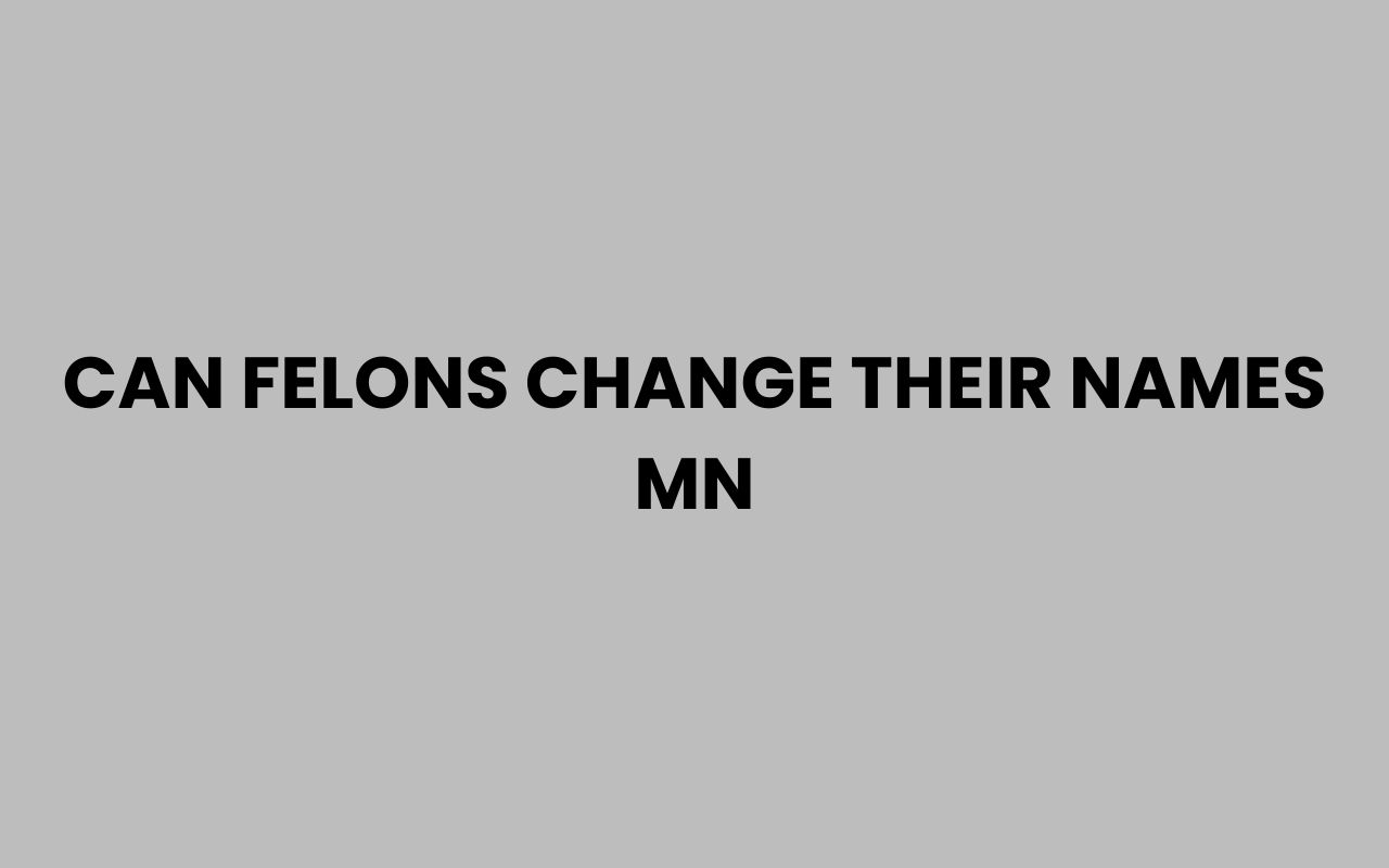 can felons change their names mn