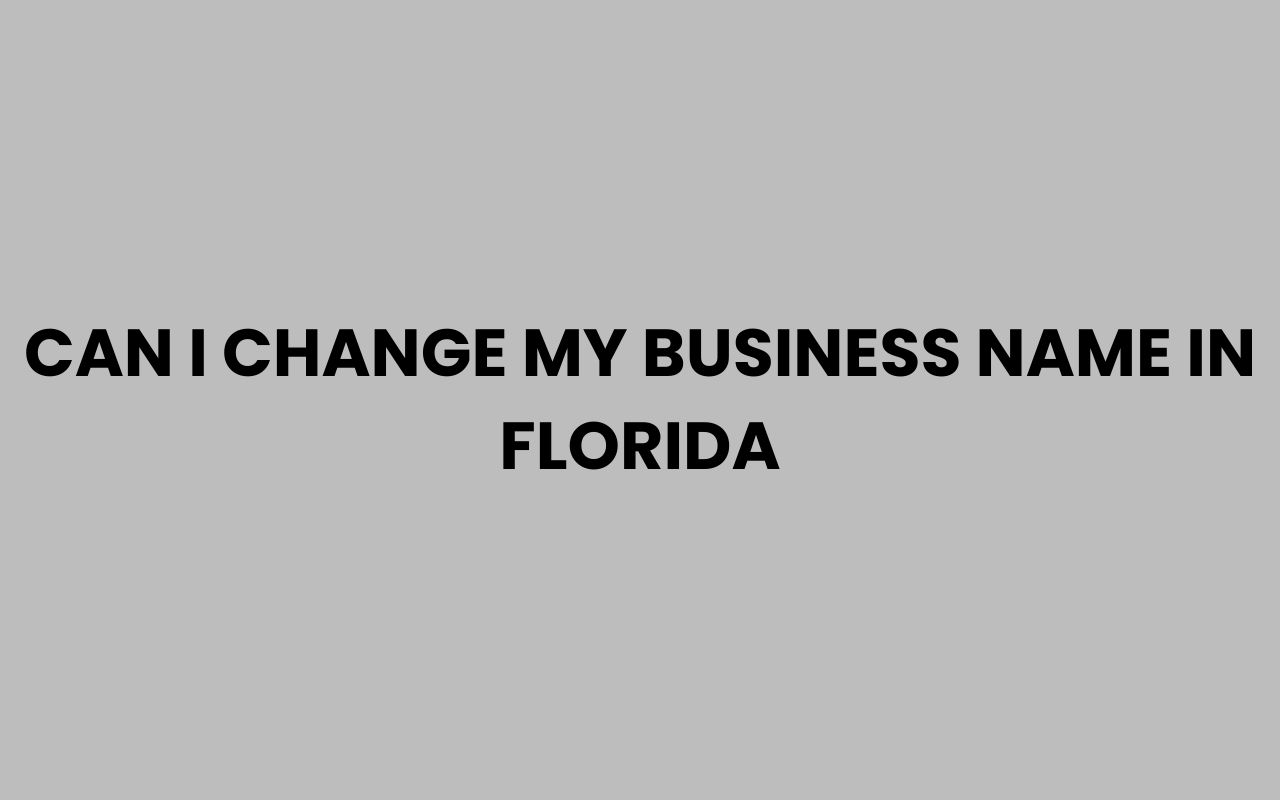can i change my business name in florida