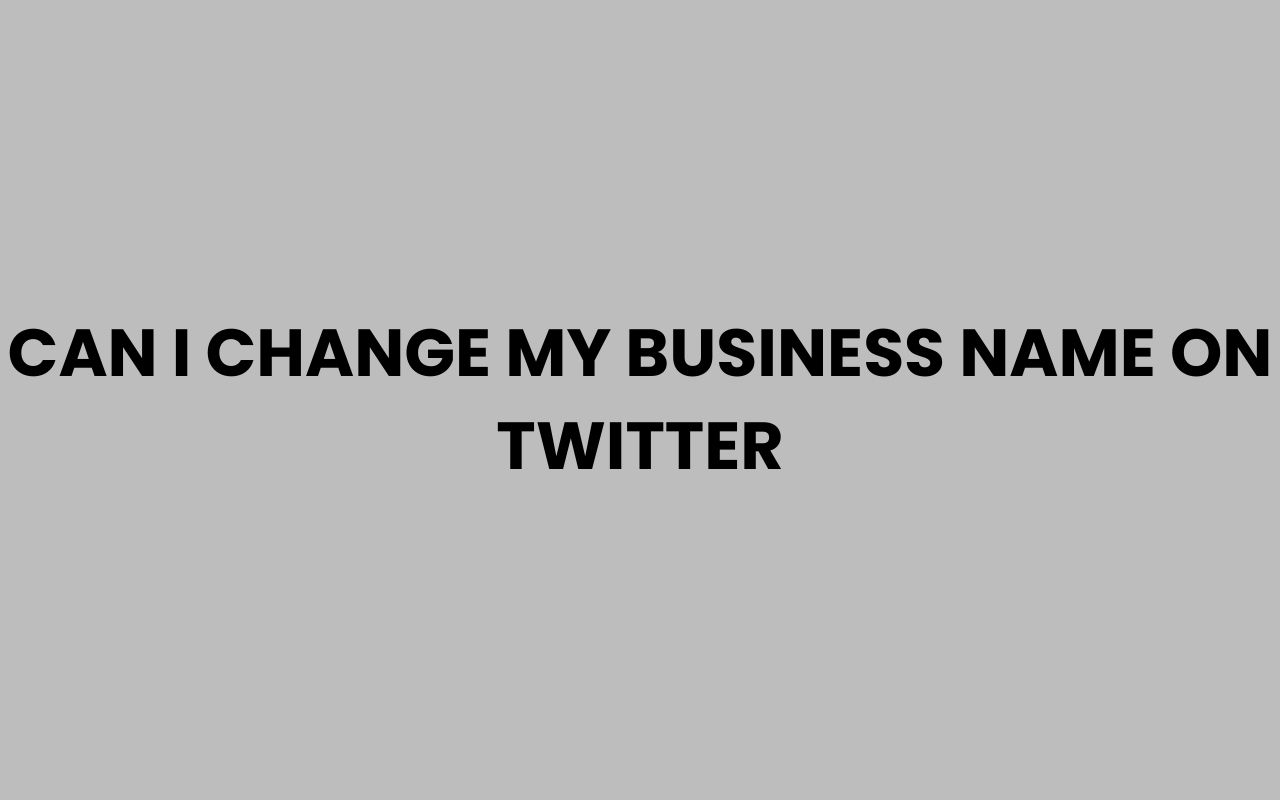 can i change my business name on twitter
