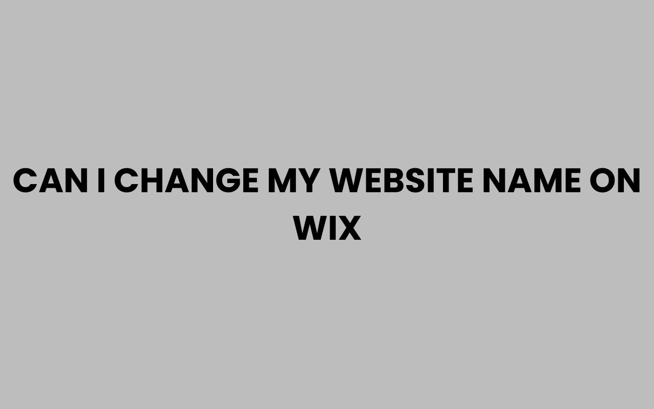 can i change my website name on