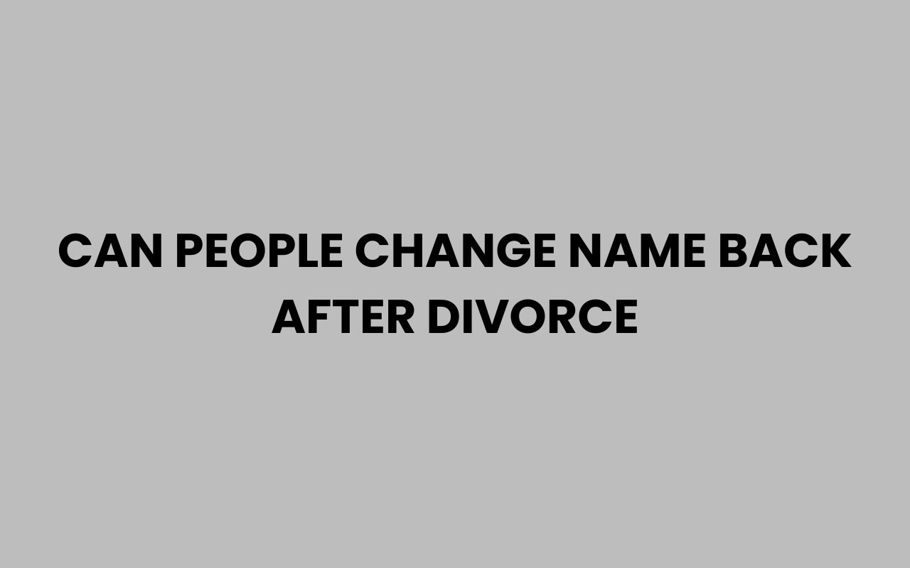 can people change name back after divorce