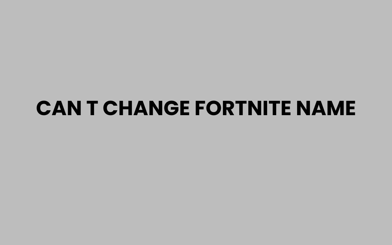 can t change fortnite name