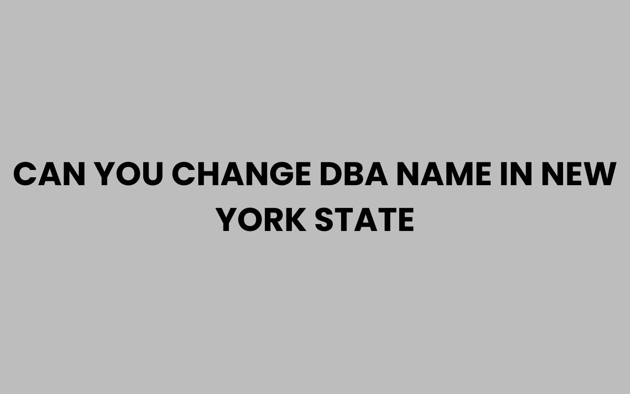 can you change dba name in new york state