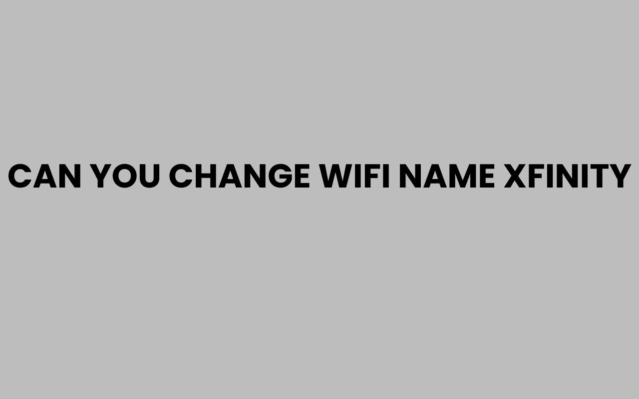 can you change wifi name