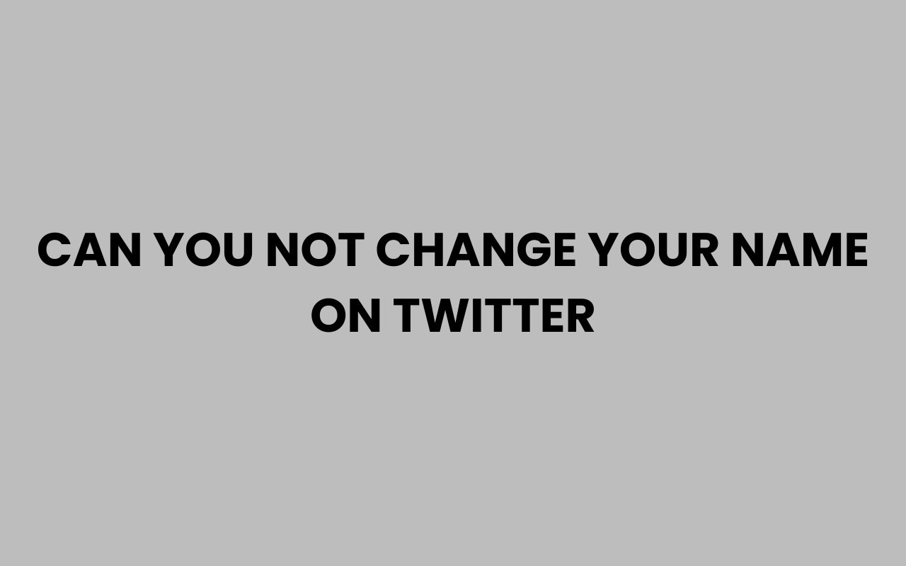 can you not change your name on twitter