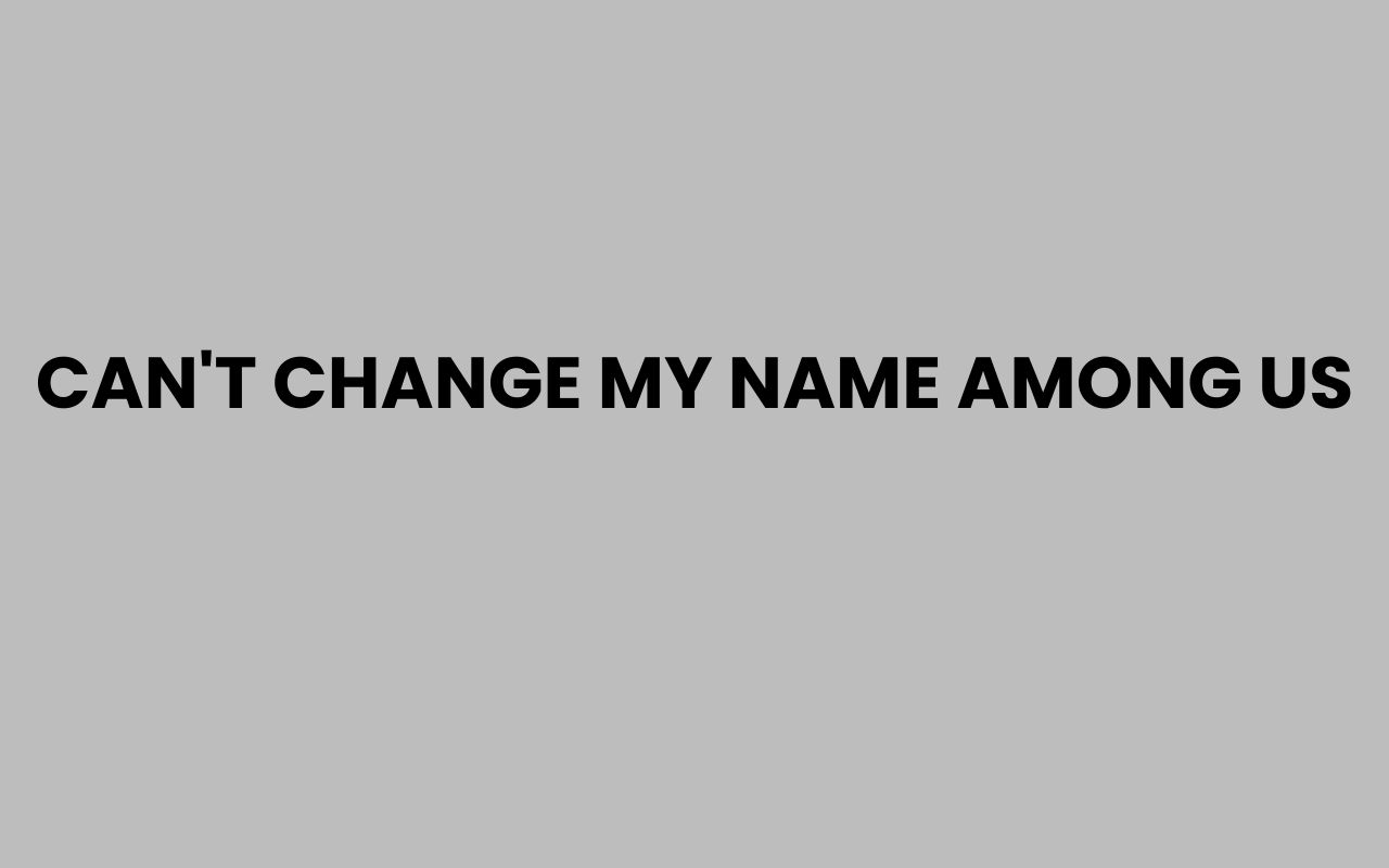 cant change my name among us