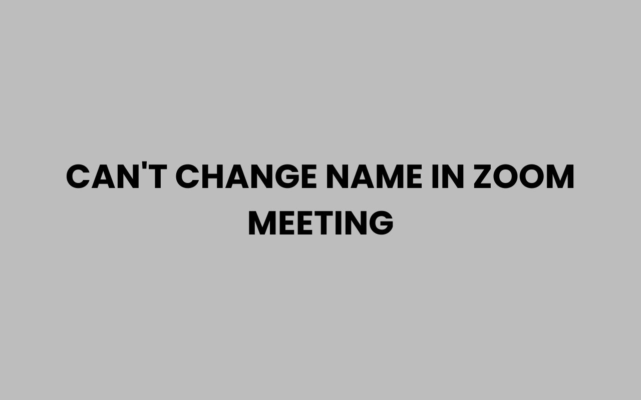 cant change name in zoom meeting