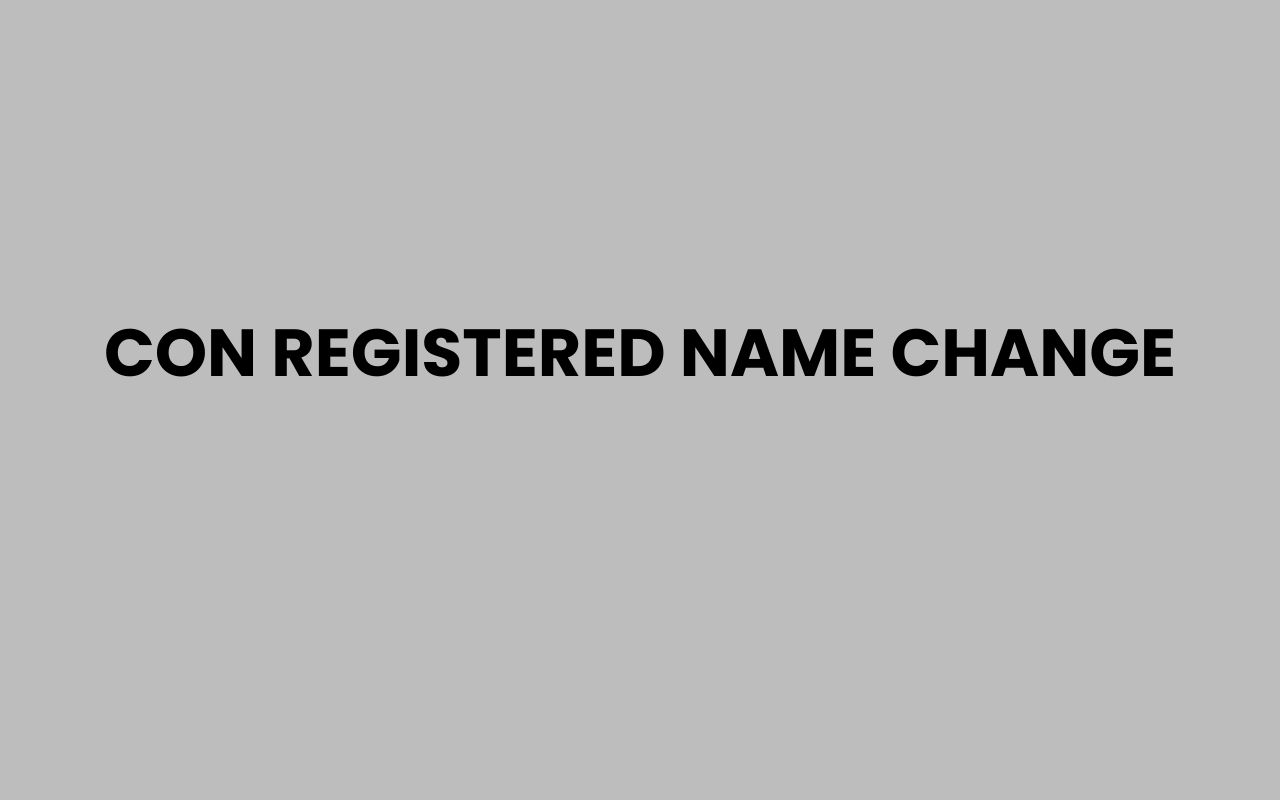 con registered name change