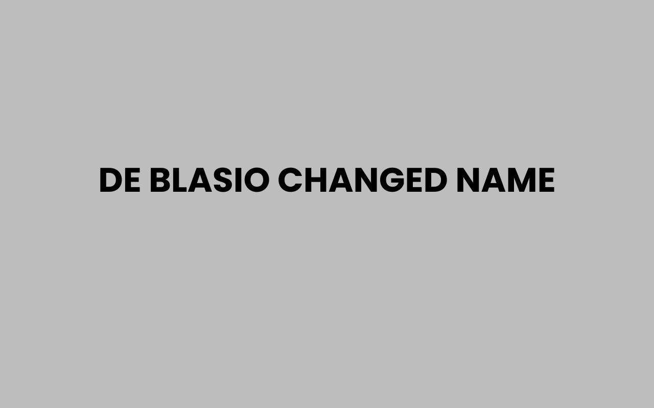 de blasio changed name