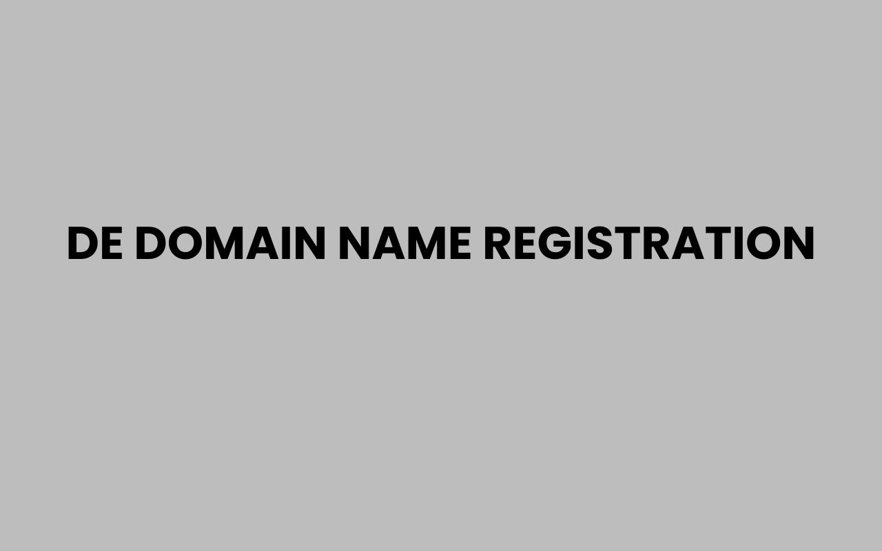 de domain name registration