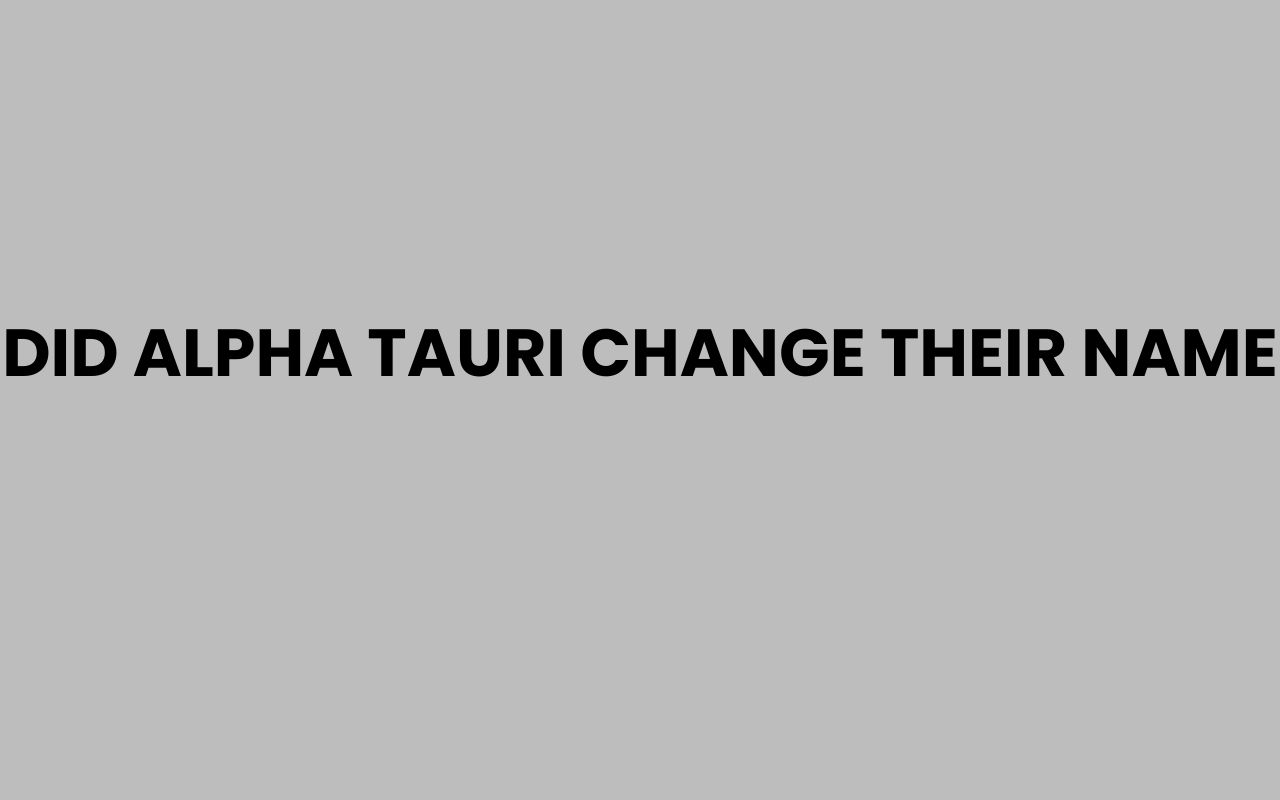 did alpha tauri change their name