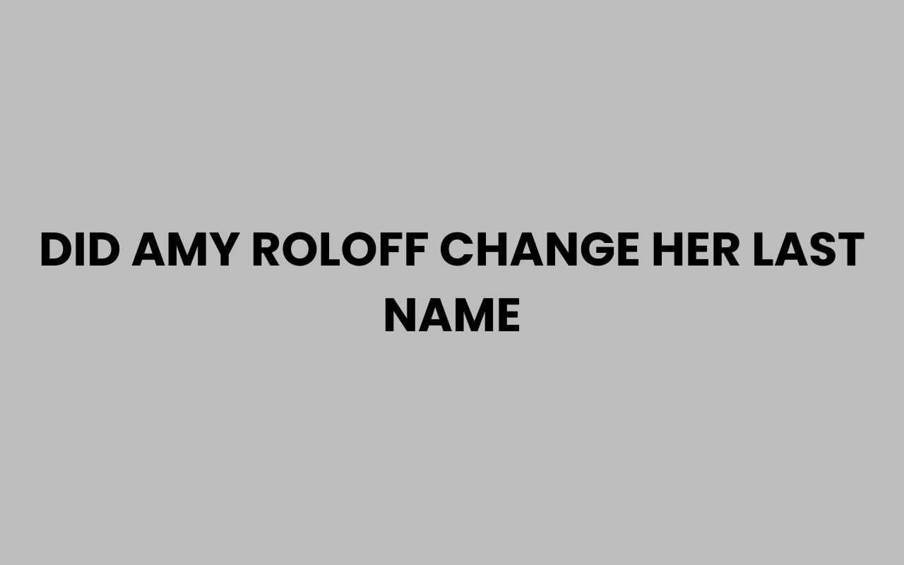 did amy roloff change her last name