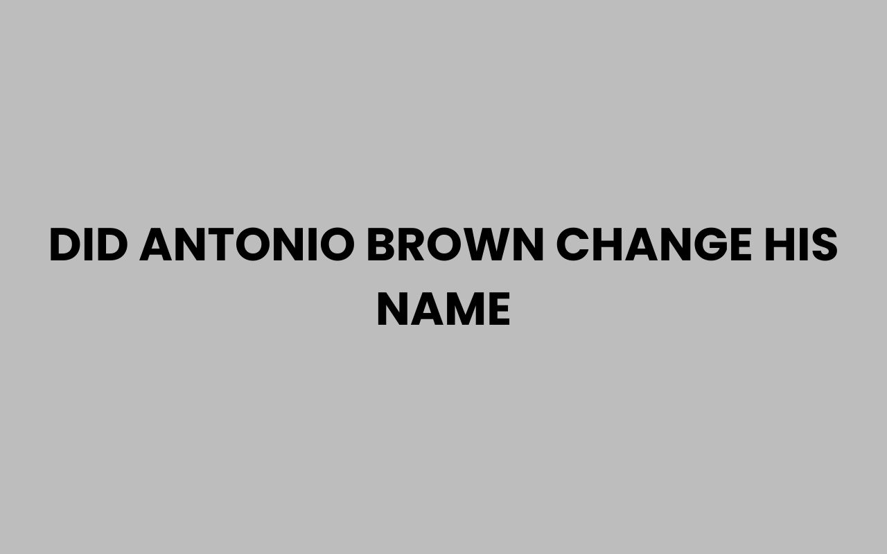 did antonio brown change his name