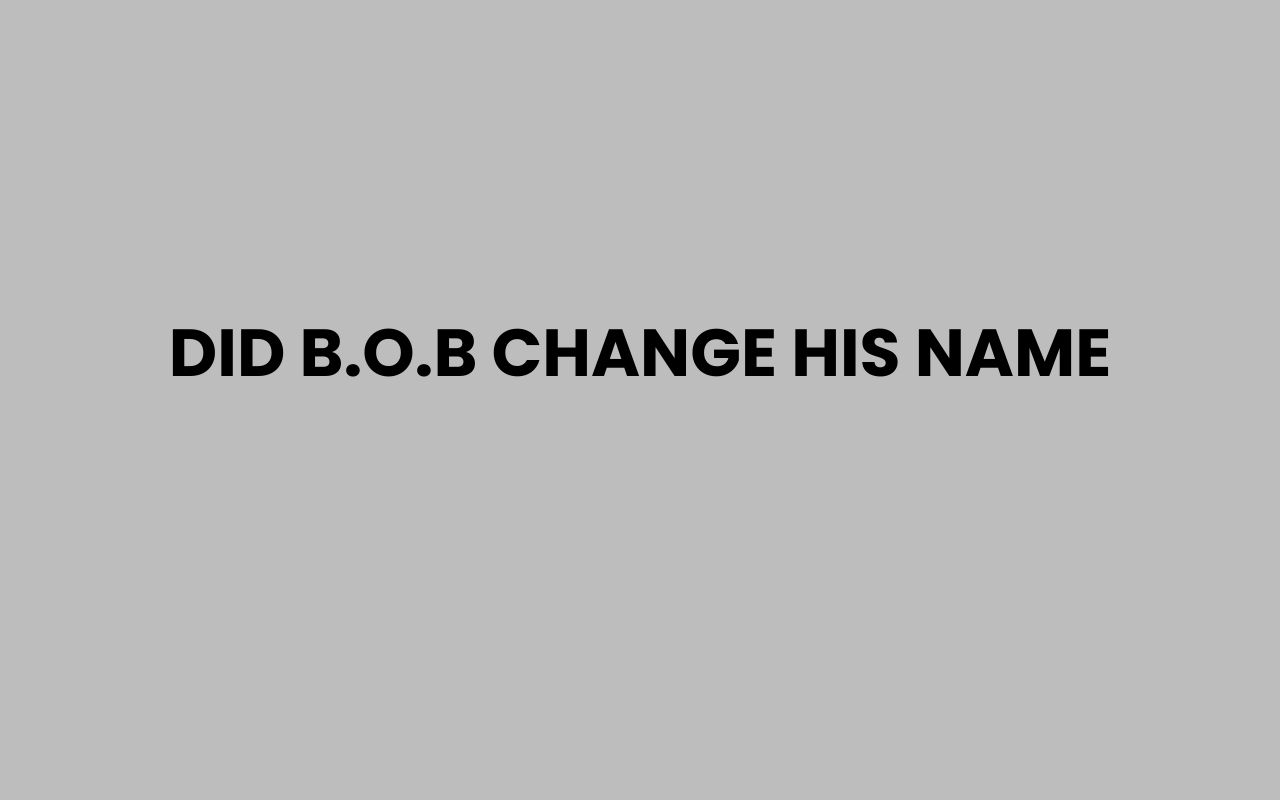 did b.o.b change his name