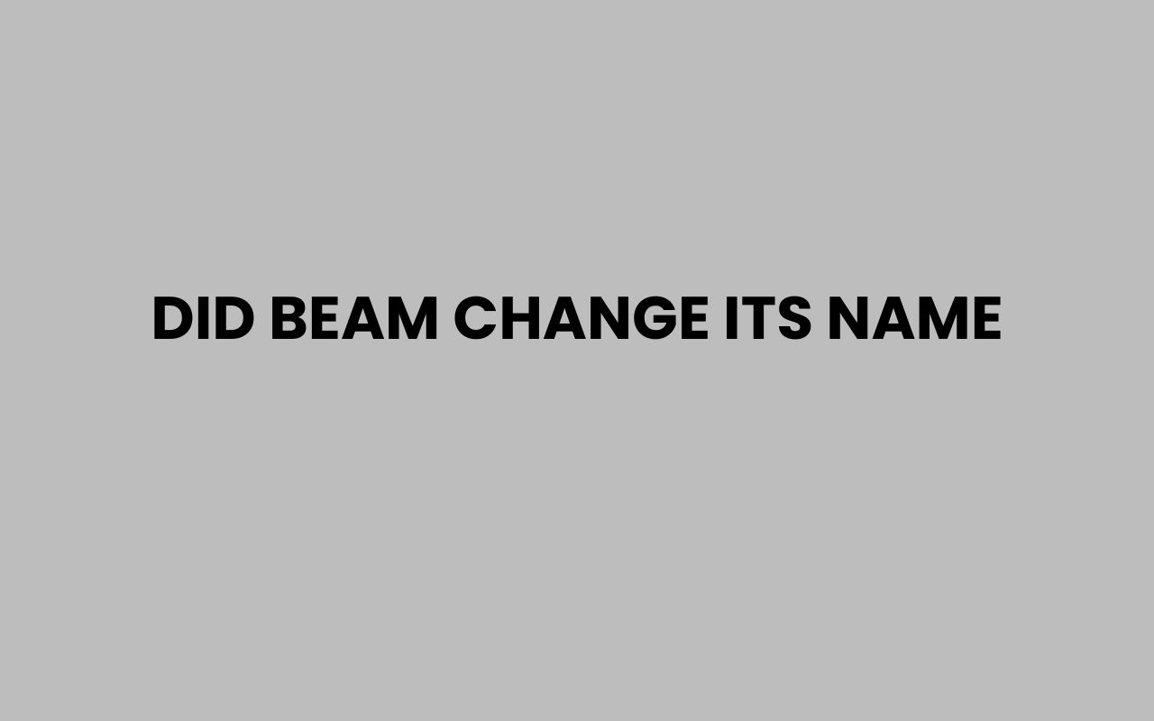did beam change its name