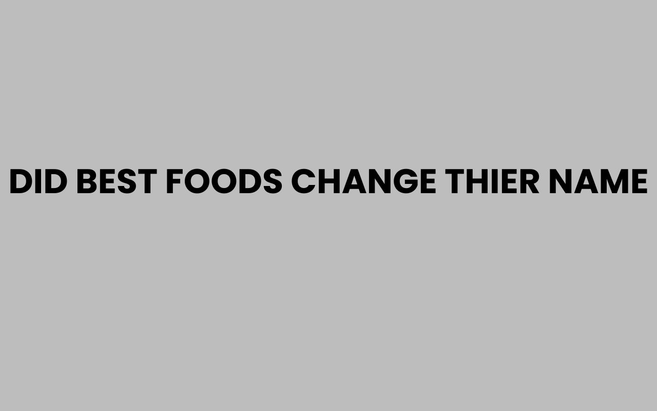 did best foods change thier name