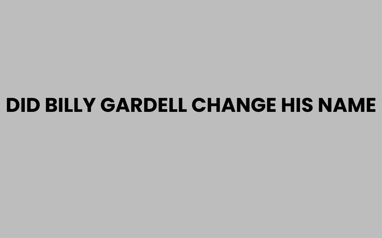 did billy gardell change his name