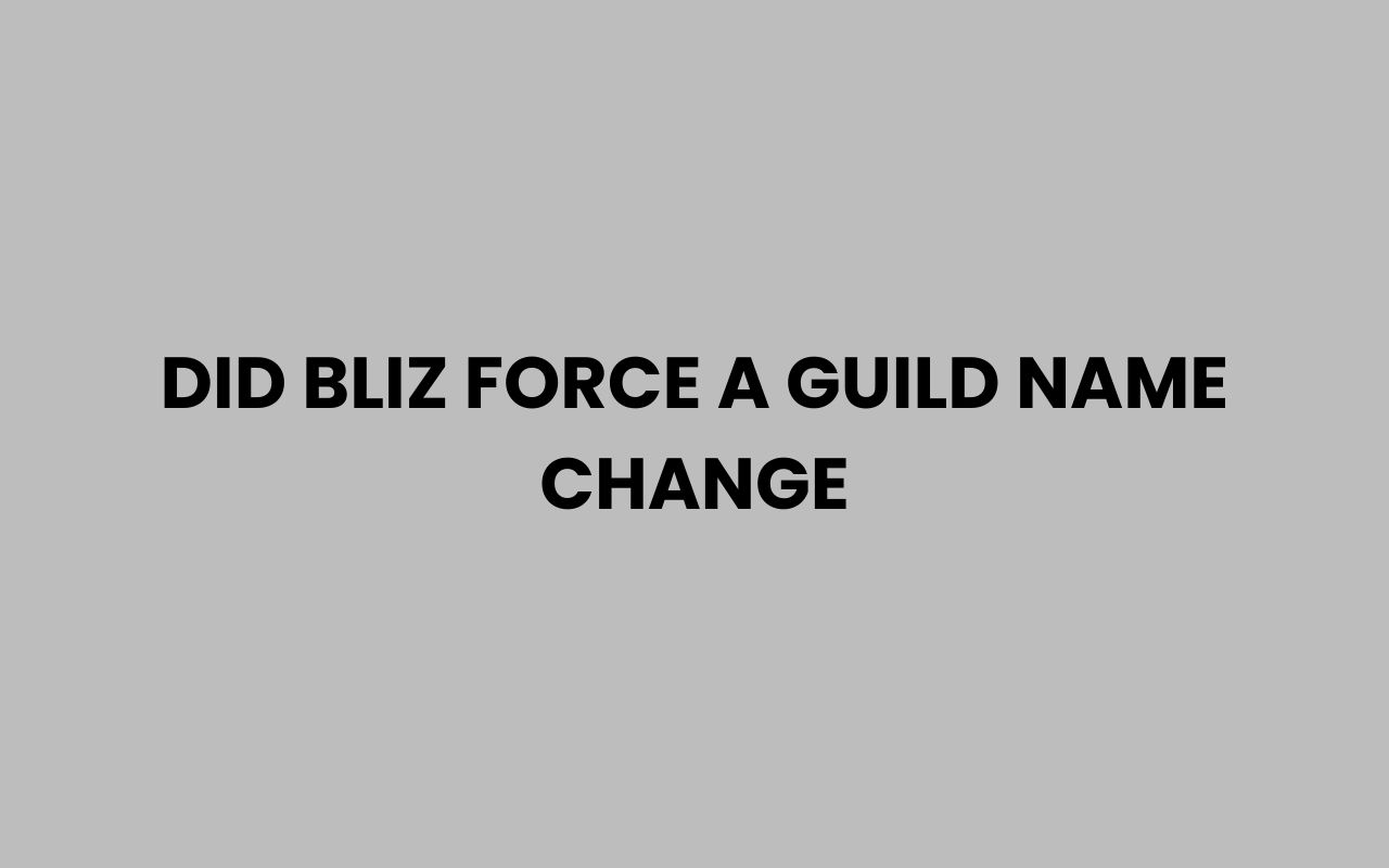 did bliz force a guild name change