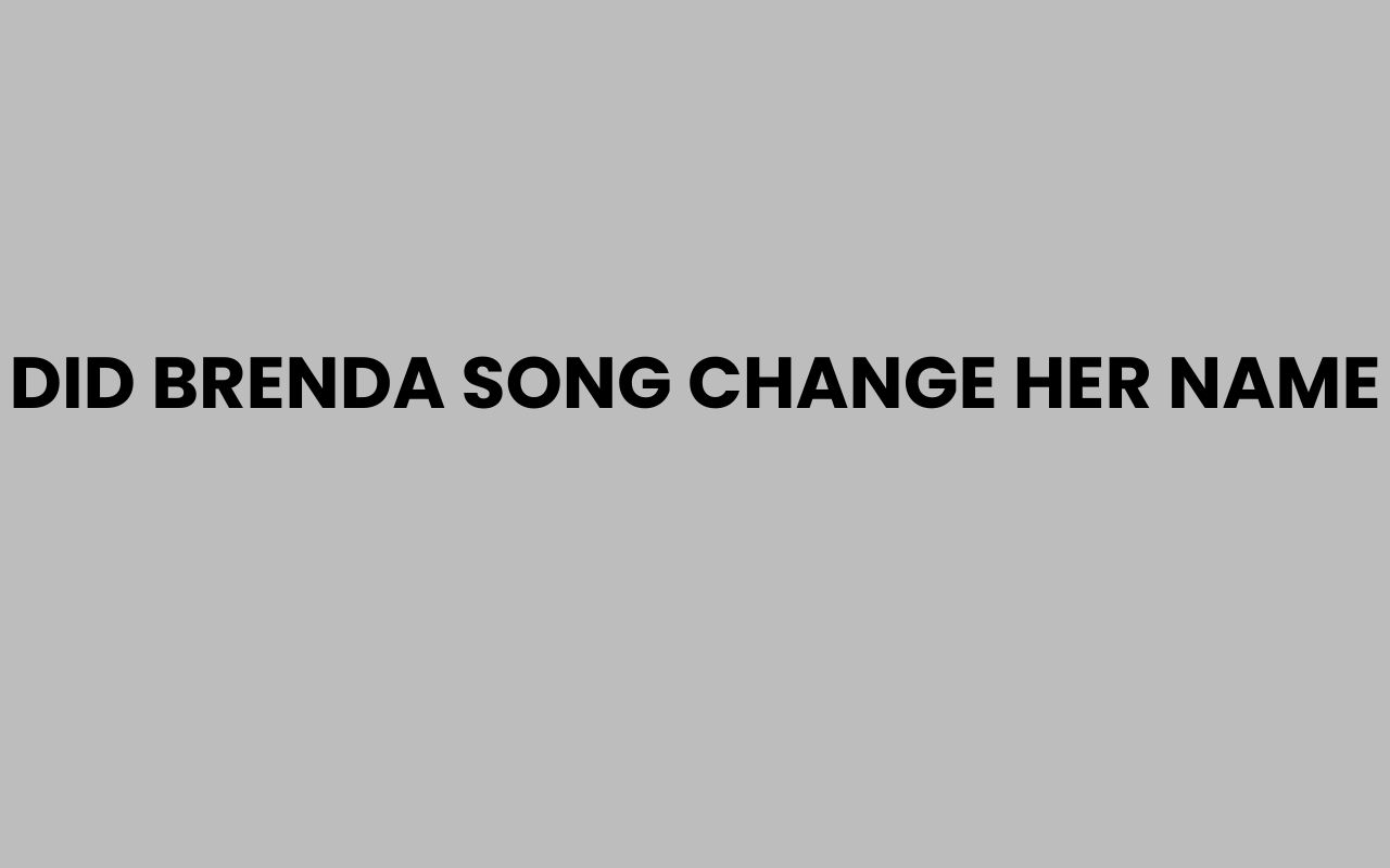 did brenda song change her name
