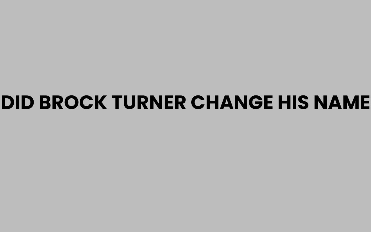 did brock turner change his name