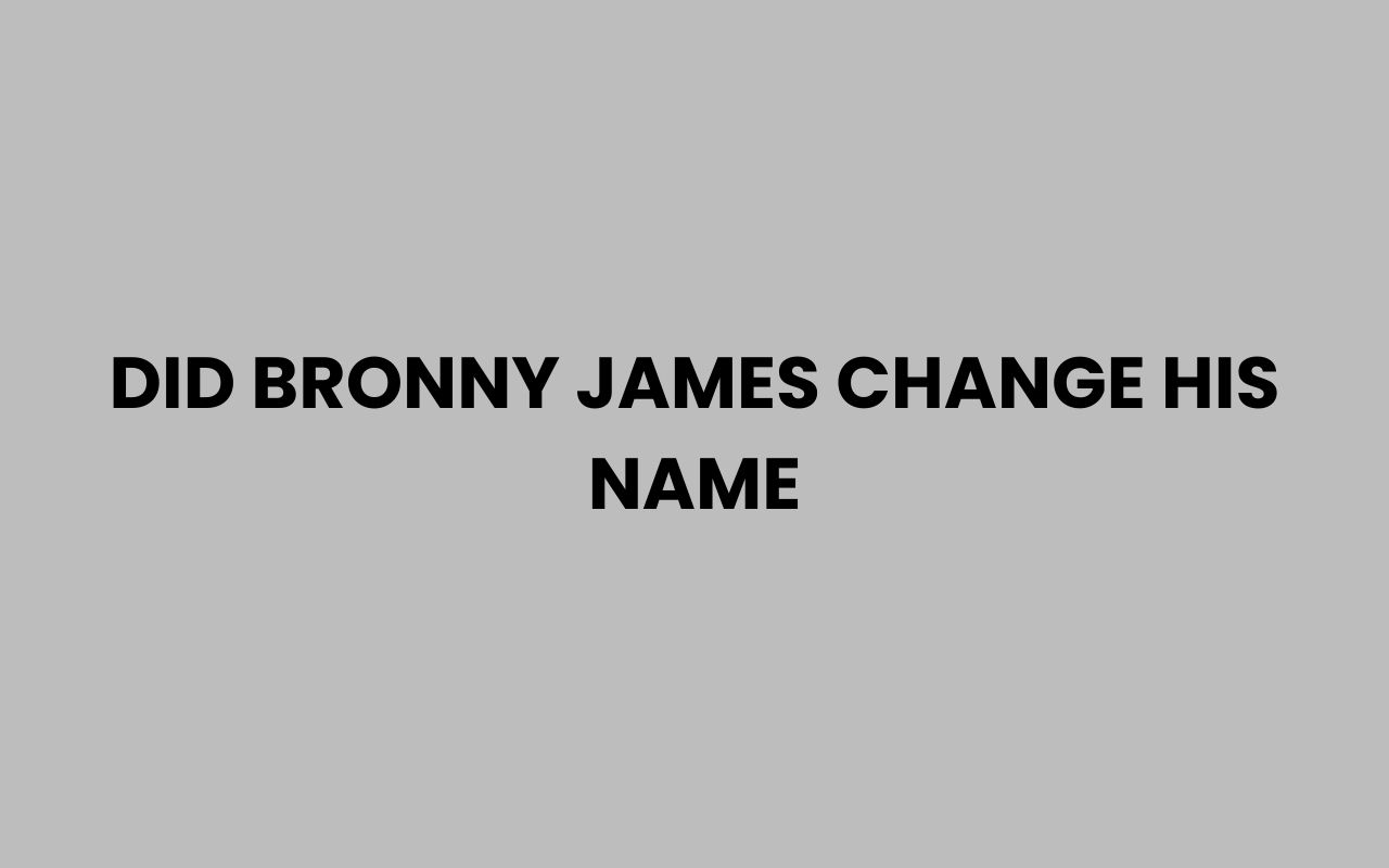 did bronny james change his name