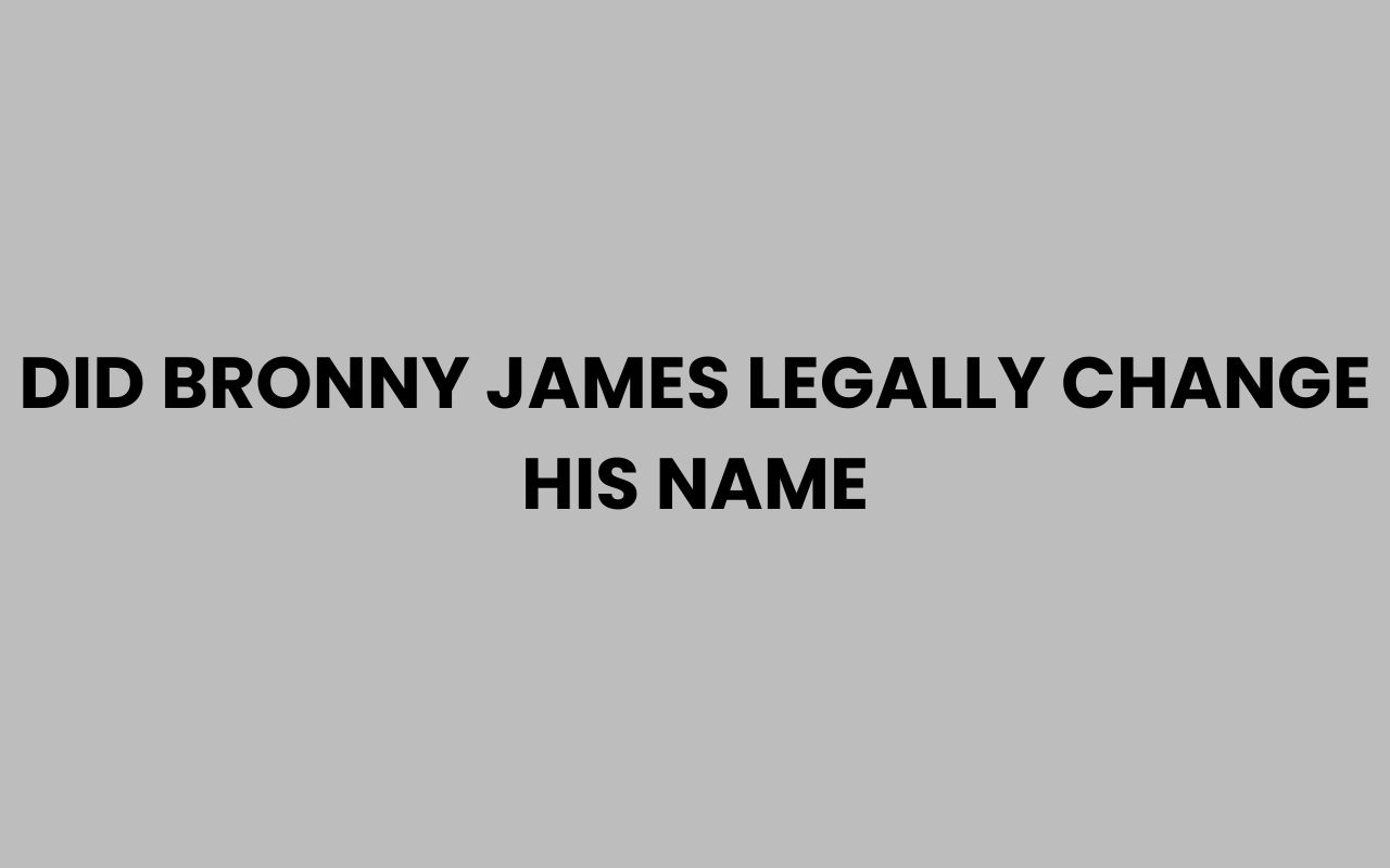did bronny james legally change his name