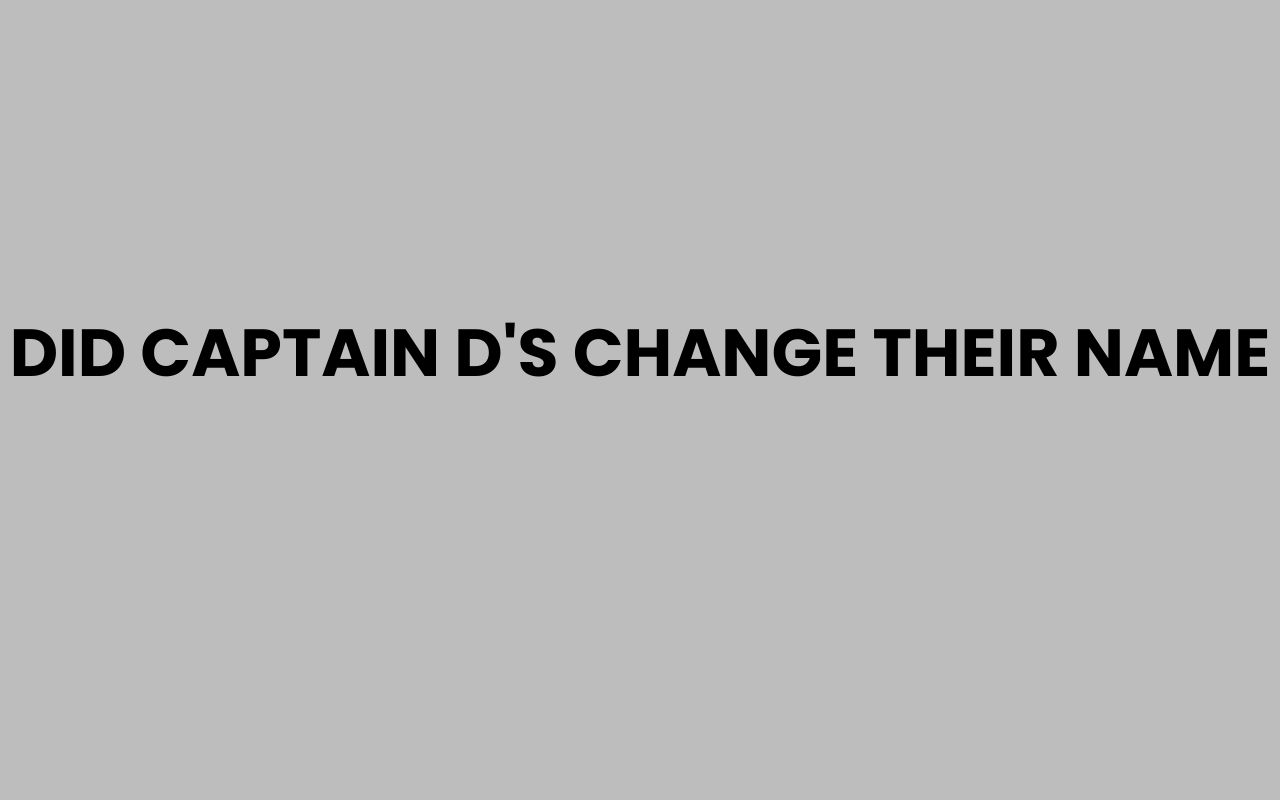 did captain ds change their name
