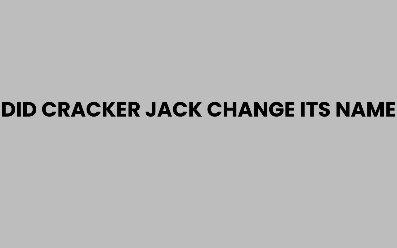 did cracker jack change its name
