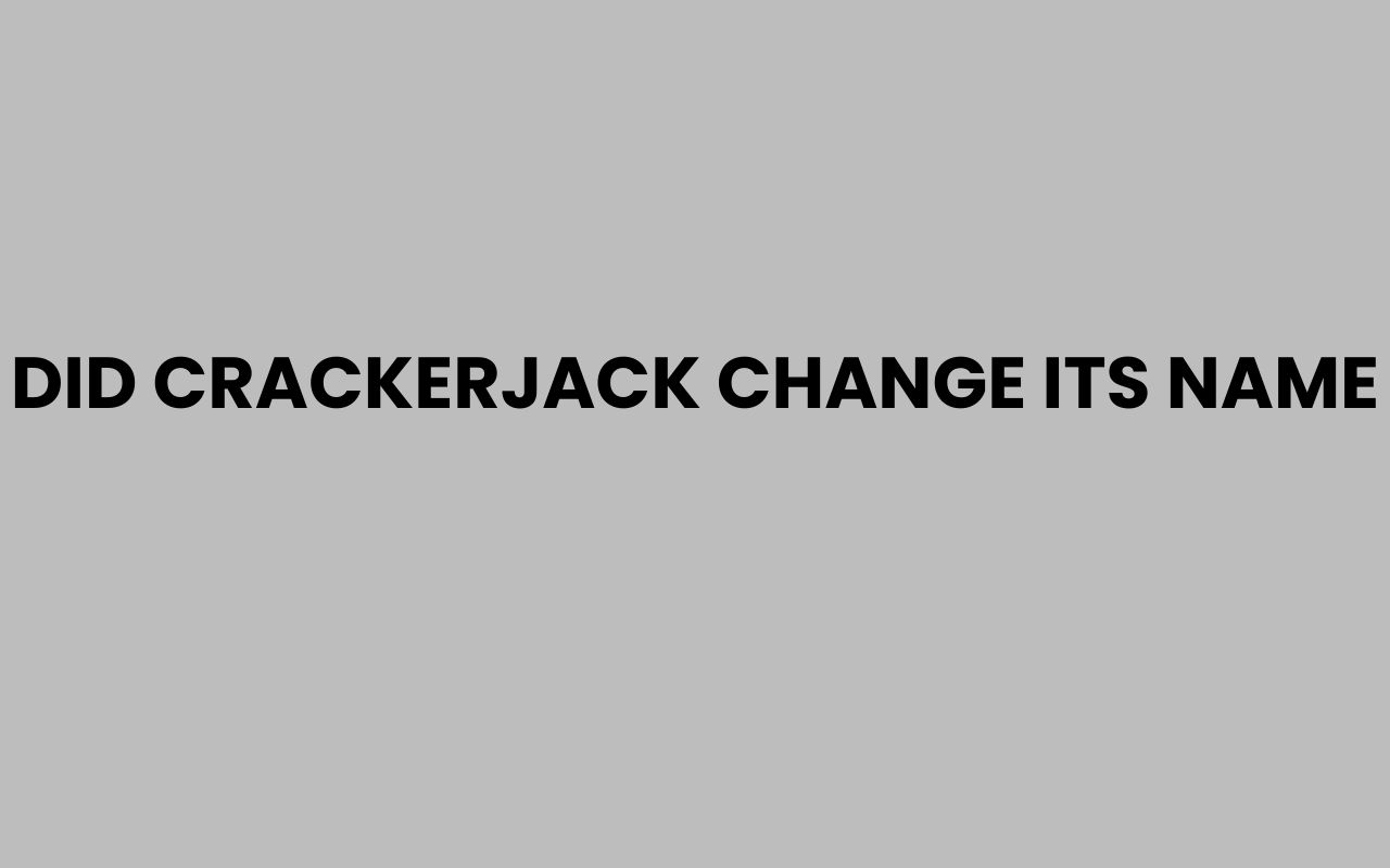 did crackerjack change its name