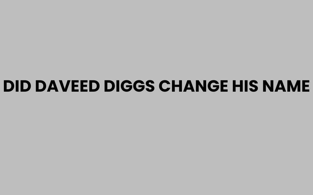 did daveed diggs change his name