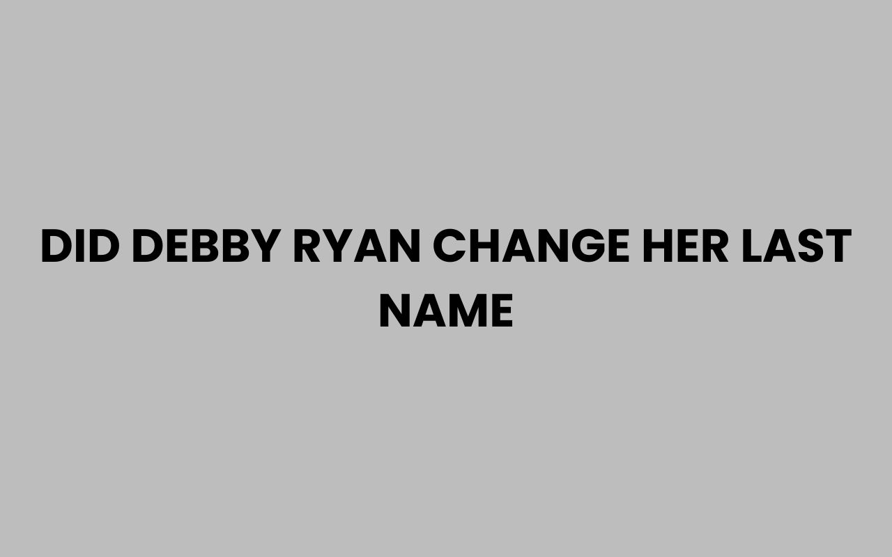 did debby ryan change her last name