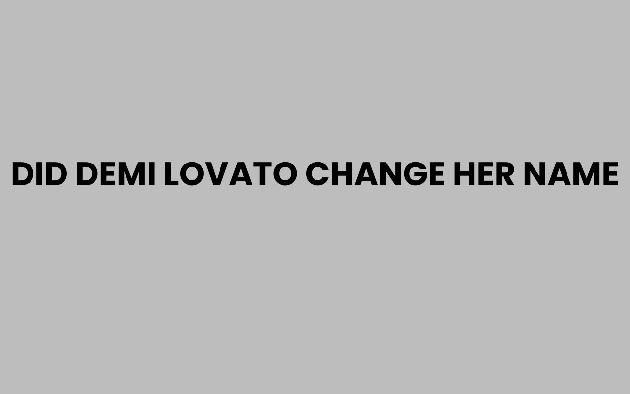 did demi lovato change her name