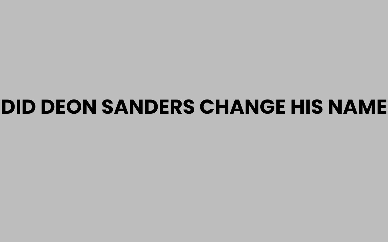 did deon sanders change his name