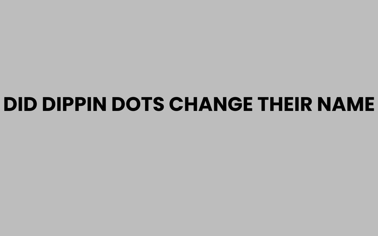 did dippin dots change their name