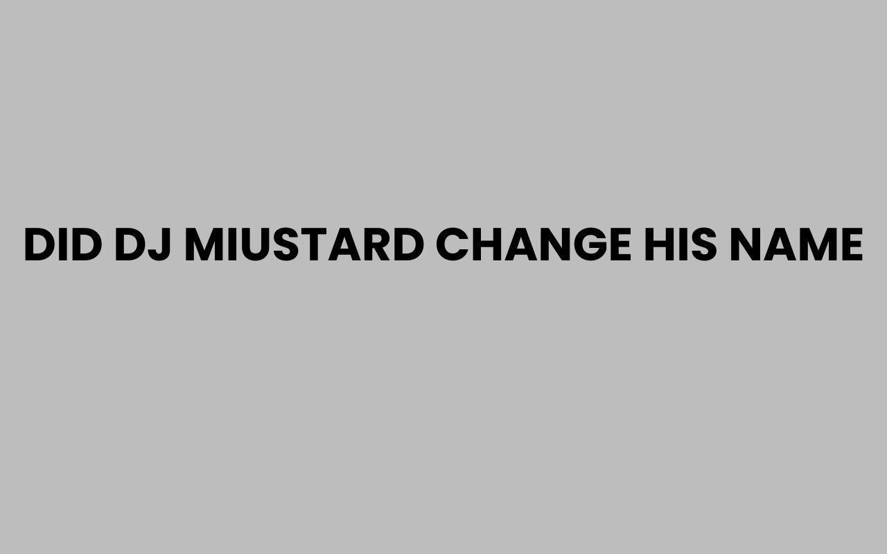 did dj miustard change his name