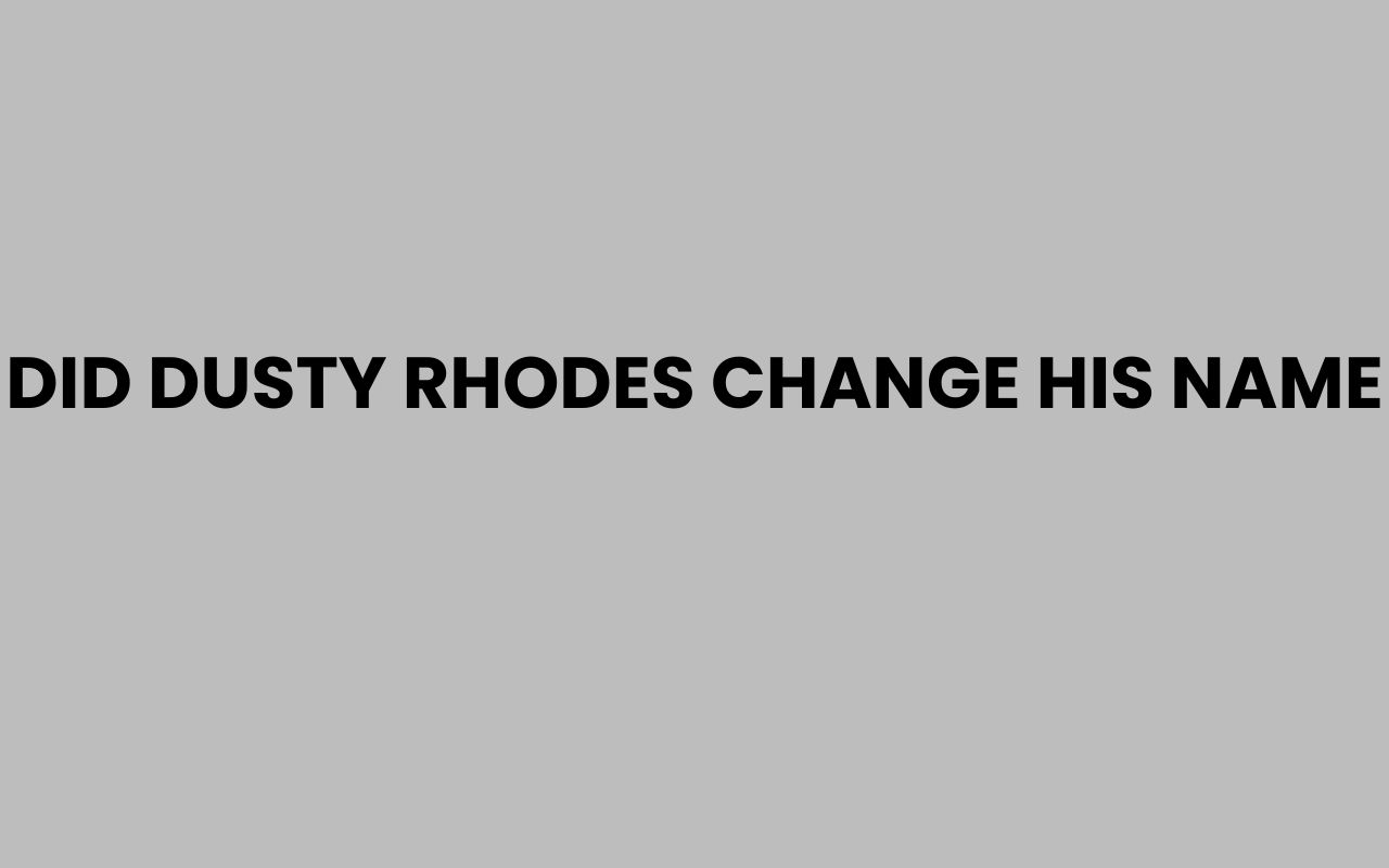 did dusty rhodes change his name