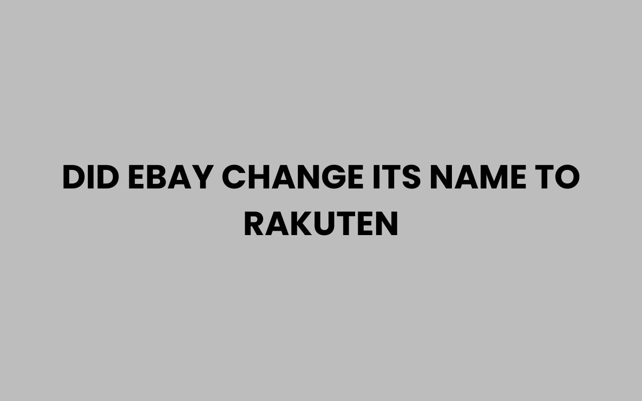 did ebay change its name to rakuten